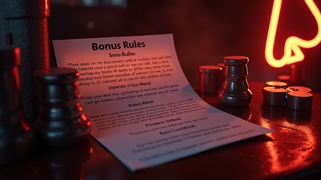 Bonus terms sheet with wagering meter and cashout icon beside slot reels
